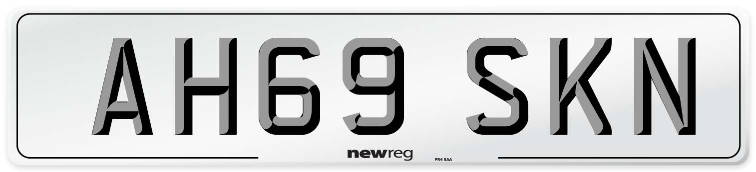 AH69 SKN Number Plate from New Reg